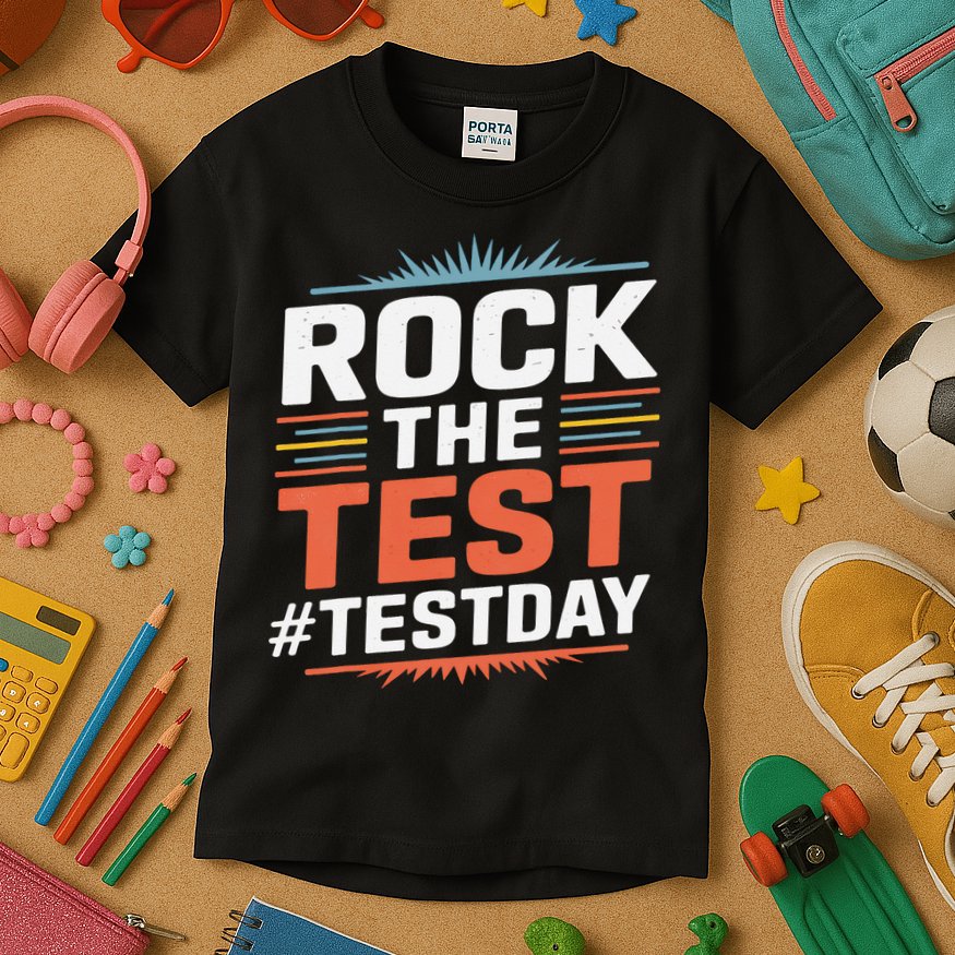 Rock The Test Outfit For Students And Teachers On Exam Day Kids T-Shirt