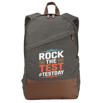 Rock The Test Outfit For Students And Teachers On Exam Day Cotton Canvas Backpack