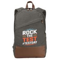 Rock The Test Outfit For Students And Teachers On Exam Day Cotton Canvas Backpack
