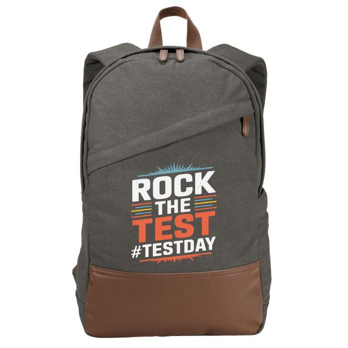 Rock The Test Outfit For Students And Teachers On Exam Day Cotton Canvas Backpack