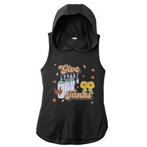 Respiratory Therapist Thanksgiving RT Nurse Super Tankful Ladies PosiCharge Tri-Blend Wicking Draft Hoodie Tank