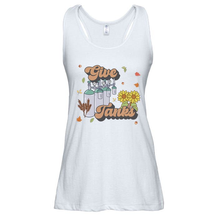 Respiratory Therapist Thanksgiving RT Nurse Super Tankful Ladies Essential Flowy Tank