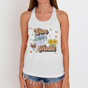 Respiratory Therapist Thanksgiving RT Nurse Super Tankful Women's Knotted Racerback Tank