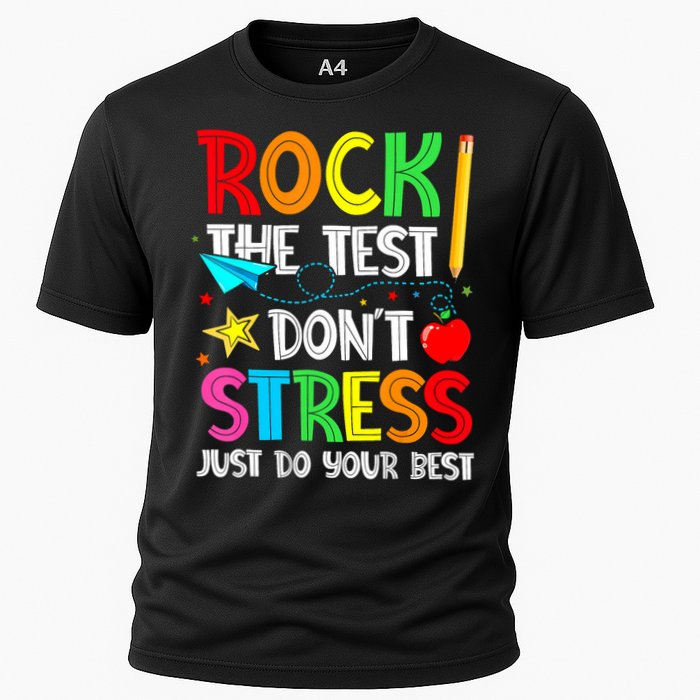 Rock The Test Don't Stress Just Do Your Best Funny Testing  Performance Shirt