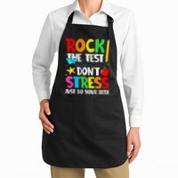Rock The Test Don't Stress Just Do Your Best Funny Testing  Apron