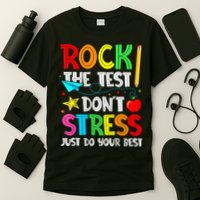 Rock The Test Don't Stress Just Do Your Best Funny Testing  T-Shirt