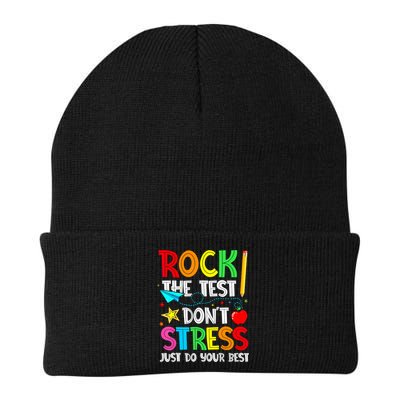 Rock The Test Don't Stress Just Do Your Best Funny Testing  Beanie