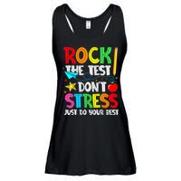 Rock The Test Don't Stress Just Do Your Best Funny Testing  Ladies Essential Flowy Tank