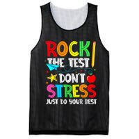 Rock The Test Don't Stress Just Do Your Best Funny Testing  Mesh Reversible Basketball Jersey Tank