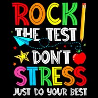 Rock The Test Don't Stress Just Do Your Best Funny Testing  Mousepad