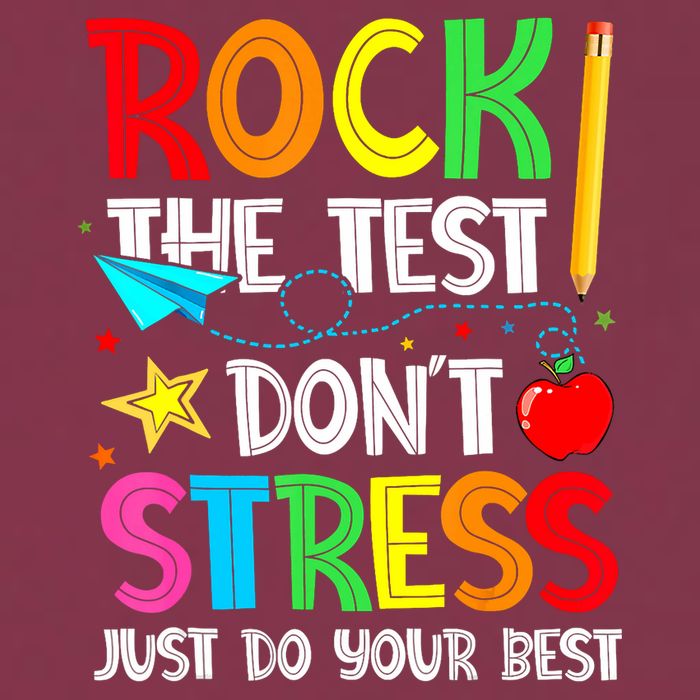 Rock The Test Don't Stress Just Do Your Best Funny Testing  16oz Travel Tumbler