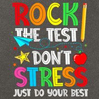 Rock The Test Don't Stress Just Do Your Best Funny Testing  Cotton Canvas Backpack