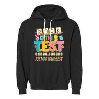 Rock The Test Don't Stress Just Do Your Best Teacher Testing Garment-Dyed Fleece Hoodie