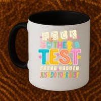 Rock The Test Don't Stress Just Do Your Best Teacher Testing Mug