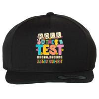 Rock The Test Don't Stress Just Do Your Best Teacher Testing Wool Snapback Cap
