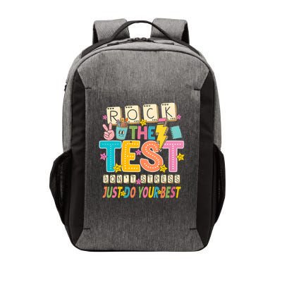 Rock The Test Don't Stress Just Do Your Best Teacher Testing Vector Backpack