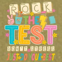 Rock The Test Don't Stress Just Do Your Best Teacher Testing Garment-Dyed Women's Muscle Tee