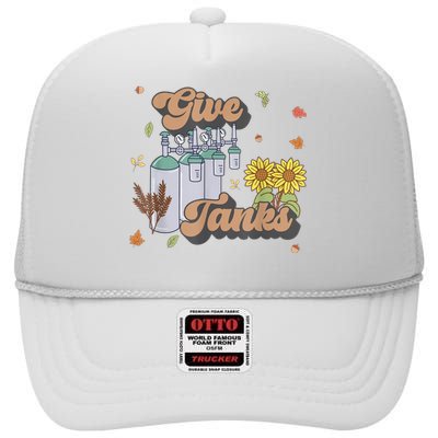 Respiratory Therapist Thanksgiving RT Nurse Super Tankful High Crown Mesh Back Trucker Hat