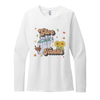 Respiratory Therapist Thanksgiving RT Nurse Super Tankful Womens CVC Long Sleeve Shirt