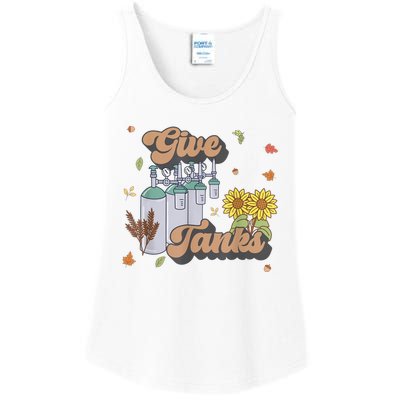 Respiratory Therapist Thanksgiving RT Nurse Super Tankful Ladies Essential Tank