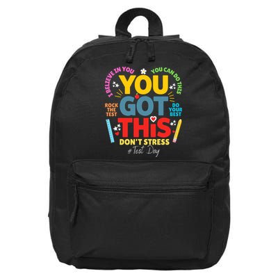 Rock The Test Dont Stress You Got This Teacher Testing Day  16 in Basic Backpack