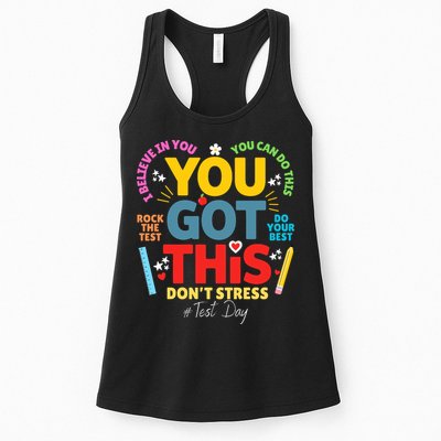 Rock The Test Dont Stress You Got This Teacher Testing Day  Womens Tank Top