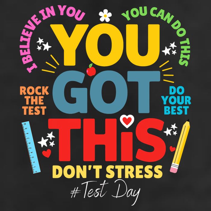 Rock The Test Dont Stress You Got This Teacher Testing Day  Golf Towel