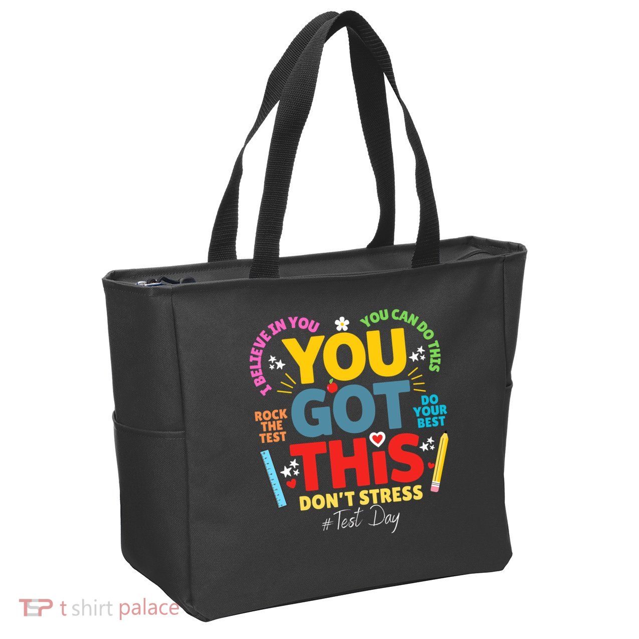 Rock The Test Dont Stress You Got This Teacher Testing Day  Zip Tote Bag