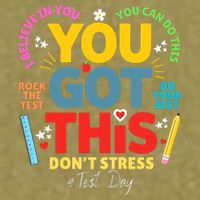 Rock The Test Dont Stress You Got This Teacher Testing Day  Garment-Dyed Women's Muscle Tee