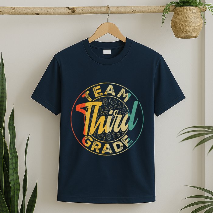 Retro Team Third Grade Back To School First Day Of School T-Shirt