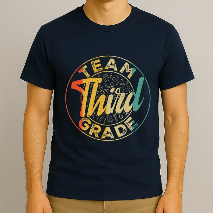 Retro Team Third Grade Back To School First Day Of School T-Shirt