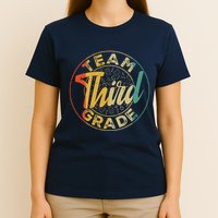 Retro Team Third Grade Back To School First Day Of School T-Shirt