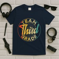 Retro Team Third Grade Back To School First Day Of School T-Shirt