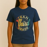 Retro Team Third Grade Back To School First Day Of School T-Shirt