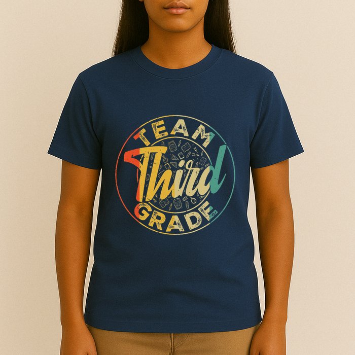 Retro Team Third Grade Back To School First Day Of School T-Shirt