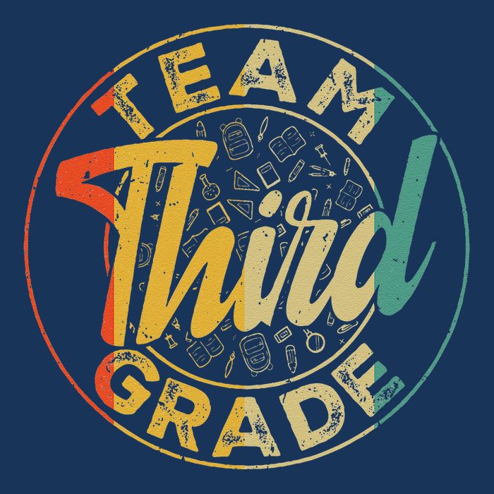 Retro Team Third Grade Back To School First Day Of School T-Shirt