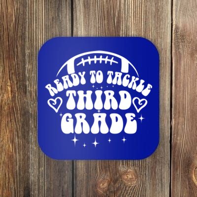 Ready To Tackle Third Grade First Day Of School Football Gift Coaster