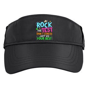 Rock The Test Don't Stress Just Do Your Best Teacher Adult Drive Performance Visor