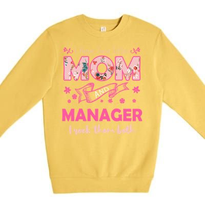 Rock Two Titles Mom And Ager Happy MotherS Day Great Gift Premium Crewneck Sweatshirt