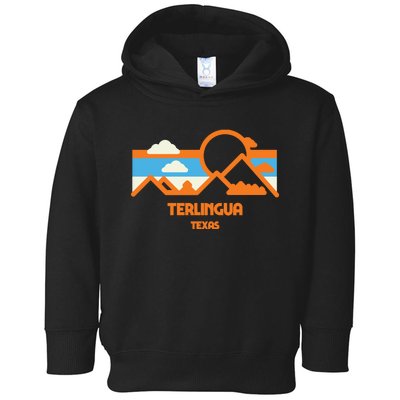 Retro Terlingua Texas Mountain Range Sunset Toddler Hoodie