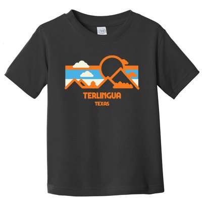 Retro Terlingua Texas Mountain Range Sunset Toddler T-Shirt