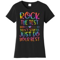 Rock the Test Don't Stress Testing Day Teacher Student Gift Women's T-Shirt