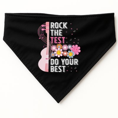 Rock The Test Do Your Best Testing Day Teachers Students USA-Made Doggie Bandana