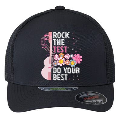 Rock The Test Do Your Best Testing Day Teachers Students Flexfit Unipanel Trucker Cap