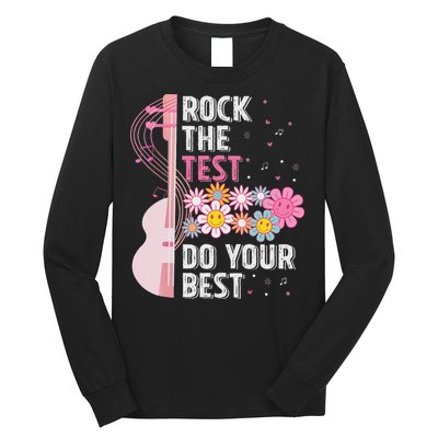 Rock The Test Do Your Best Testing Day Teachers Students Long Sleeve Shirt