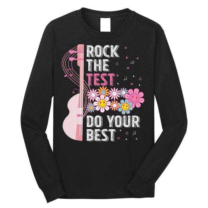Rock The Test Do Your Best Testing Day Teachers Students Long Sleeve Shirt