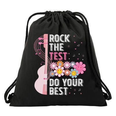 Rock The Test Do Your Best Testing Day Teachers Students Drawstring Bag