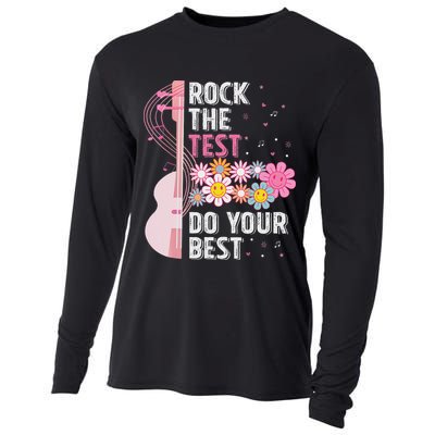 Rock The Test Do Your Best Testing Day Teachers Students Cooling Performance Long Sleeve Crew