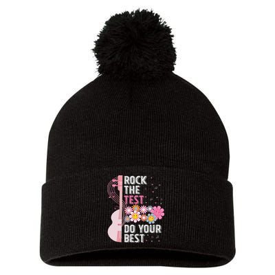 Rock The Test Do Your Best Testing Day Teachers Students Pom Pom 12in Knit Beanie
