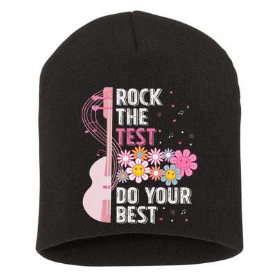 Rock The Test Do Your Best Testing Day Teachers Students Short Acrylic Beanie